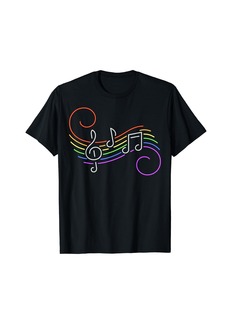 LGBTQ Pride Rainbow Music Gift | Gay Lesbian Trans T-Shirt