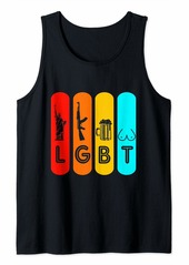 Rainbow Liberty Gun Beer Tits LGBT Tank Top