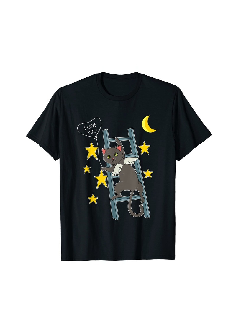 Loss of a Beloved Cat Shirt. Rainbow Bridge Theme Cat Heaven T-Shirt