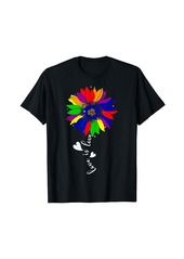 Love Is Love Sunflower Rainbow LGBT Gay Lesbian Pride Month T-Shirt