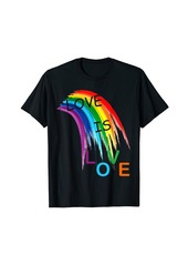 Love is Love Rainbow LGBT Gay Lesbian Pride March T-Shirt T-Shirt
