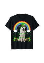 Magical Rainbow Irish Great Pyrenees Dog St. Patrick's Day T-Shirt