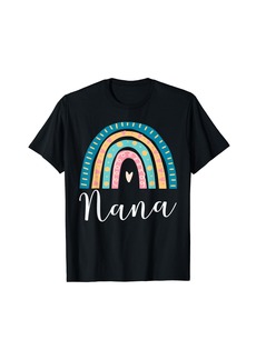 Nana Rainbow Gifts For Grandma Family Matching Birthday T-Shirt
