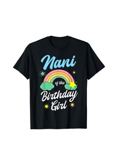 Nani Of The Birthday Girl Rainbow Family Bday Party T-Shirt