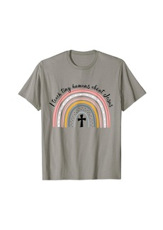 Rainbow nG0M I Teach Tiny Humans About Jesus Teacher Appreciation T-Shirt