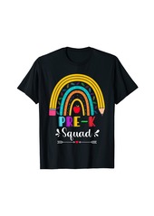 Pencil Rainbow Pre-K Squad Back To School Teacher Kids T-Shirt
