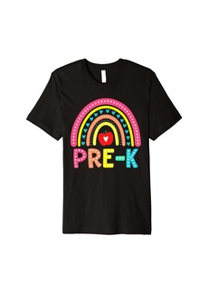 Pre-K Crew Rainbow Teacher Girls Team First Day Kids Cute Premium T-Shirt