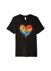 Pride Month Free Mom Hugs Rainbow Heart Cute LGBTQ Premium T-Shirt