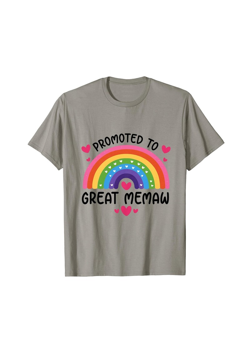Promoted to Great Memaw Rainbow Mothers Day T-Shirt