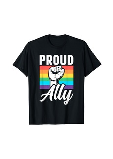 Proud Ally Rainbow Gay Lgbtq Pride T-Shirt