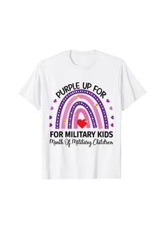 Rainbow Purple up for military kids! Thank you for your service 2024 T-Shirt