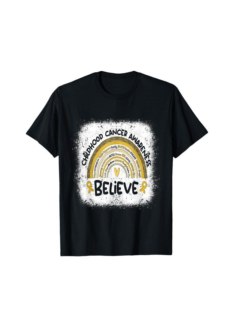 Rainbow Believe | Childhood Cancer Awareness Month T-Shirt