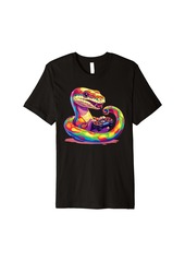Rainbow Boa Playing Video Games Premium T-Shirt