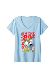 Womens Rainbow Brite Made In The 80's Distressed Group Shot V-Neck T-Shirt