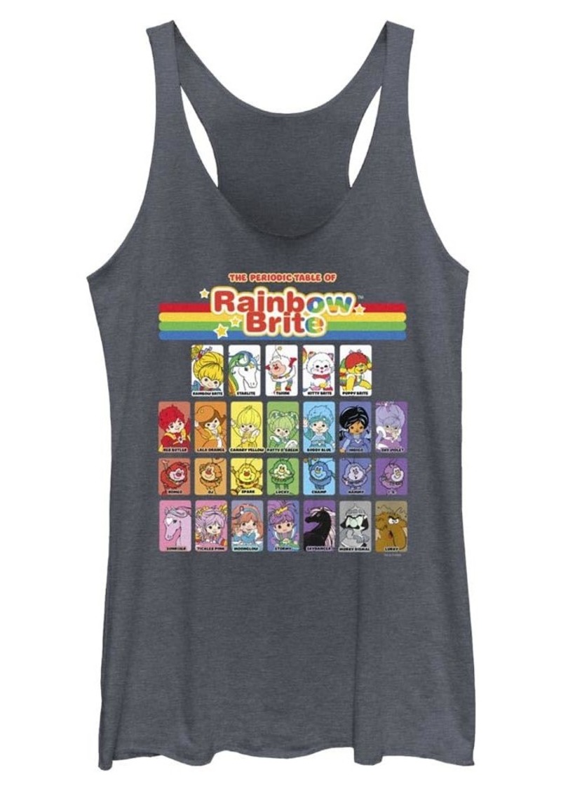 Rainbow Brite Women's Table of Color Racerback Tank Top