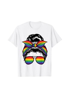 Rainbow Bun Transgender Queer LGBTQ+ Love Equality Bi T-Shirt