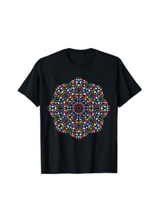 Rainbow Colors Spiral Mosaic Delicate Mandala Shapes Mania T-Shirt