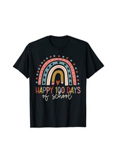 Rainbow Happy 100 Days Of School 100 Days Brighter Smarter T-Shirt