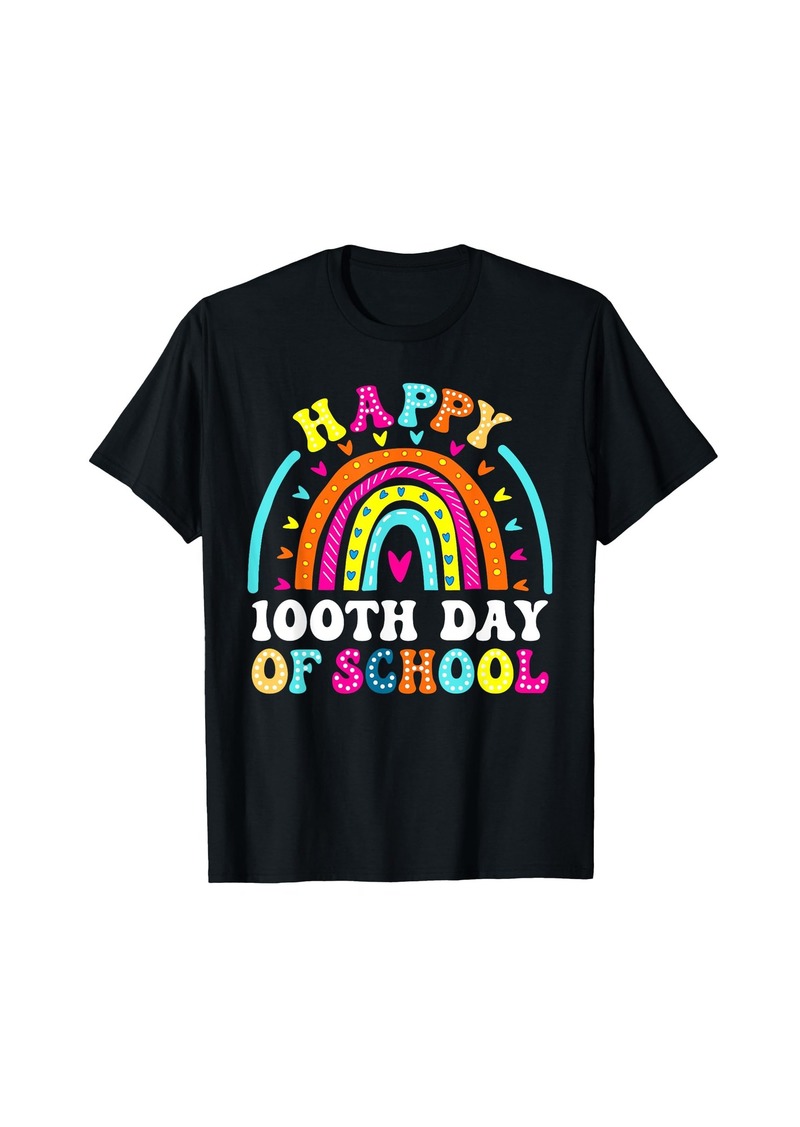 Rainbow Happy 100th Day Of School Smarter 100 Days Of School T-Shirt