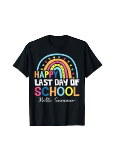 Rainbow Happy Last Day Of School Teacher Kids Graduation T-Shirt