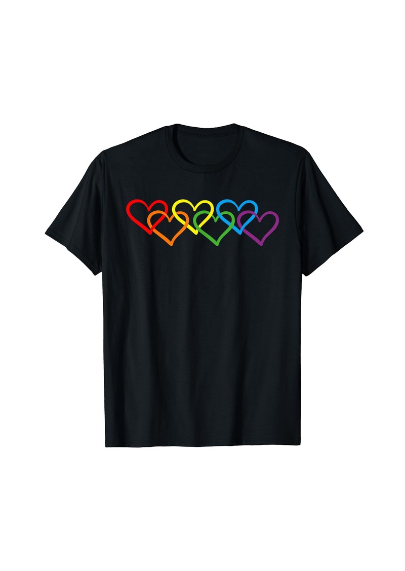 Love Is Love Rainbow Heart LGBT Gay Lesbian Pride LGBT Month T-Shirt