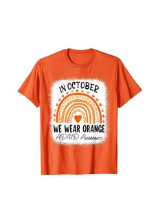 Rainbow In October We Wear  ADHD Awareness Ribbon T-Shirt