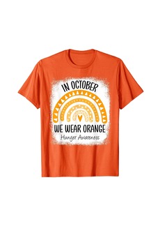 Rainbow In October We Wear  Hunger Awareness Ribbon T-Shirt