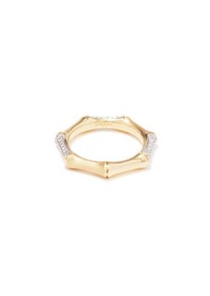 Rainbow K - Bamboo Diamond & 14kt Gold Ring - Womens - Gold Multi