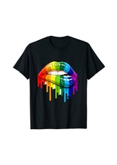 Rainbow Lips colors trend color fashion colored mouth . T-Shirt