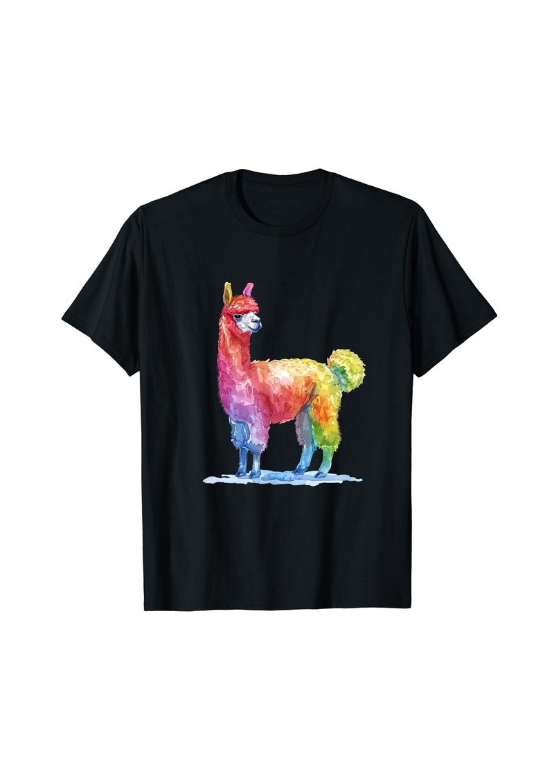 Rainbow Llama T-Shirt