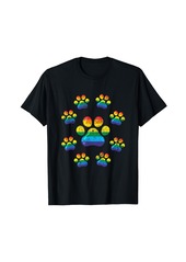 Rainbow Paw LGBTQ Pride Month Lesbian Homosexual Parade T-Shirt
