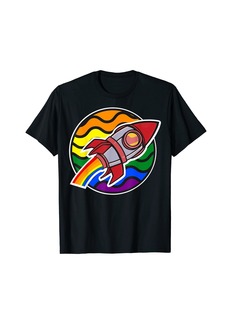 Rainbow Rocket | LGBTQ | Gay Lesbian Pride T-Shirt