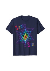 Rainbow Shalom Y'All Jewish Star of David Tee T-Shirt