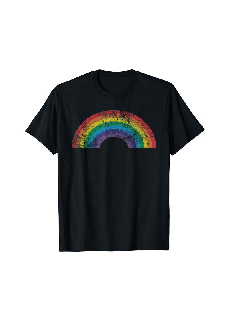 Rainbow Shirt Vintage Retro 80's Style Men Women Gift T-Shirt