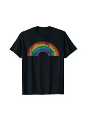 Rainbow Vintage Retro 80's Style Gift Men Women Gift T-Shirt
