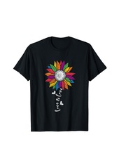 Rainbow Sunflower Love Is Love LGBT Gay Lesbian Pride T-Shirt