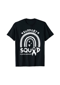 Rainbow Support Squad Gray Ribbon Dyslexia Awareness T-Shirt