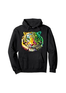 Rainbow Tiger Animal Hoodie Pullover Hoodie