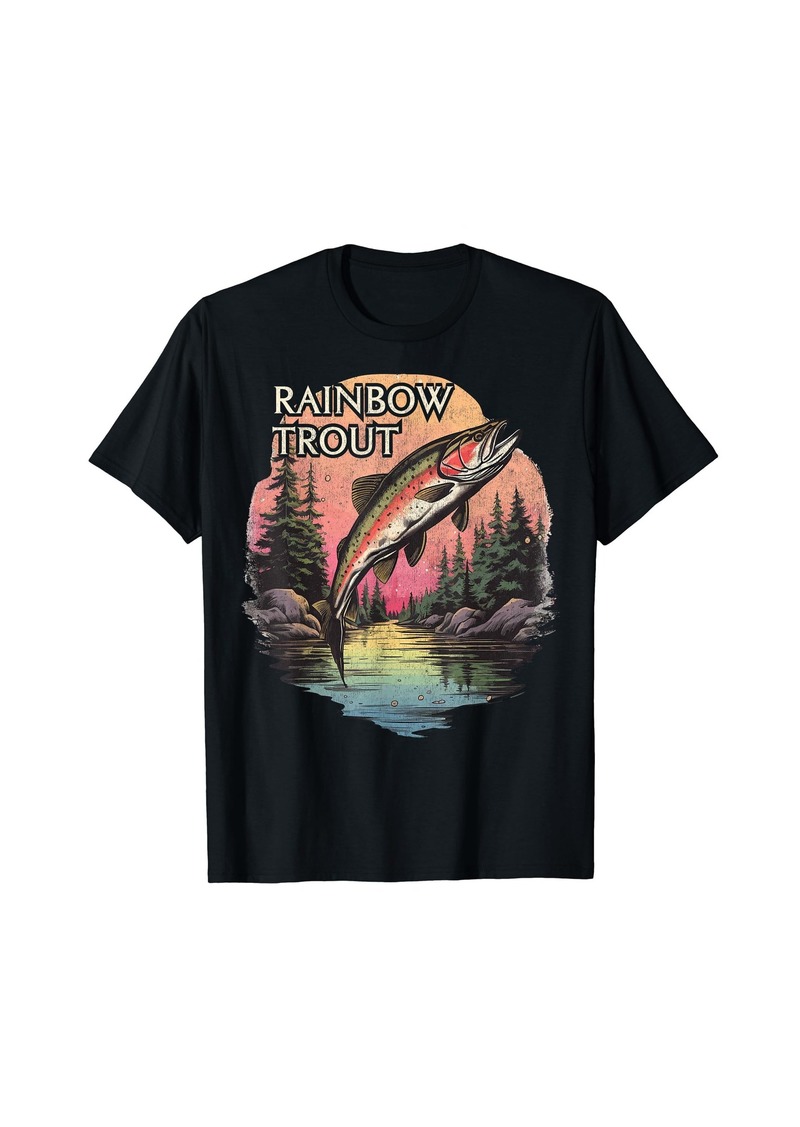 Rainbow Trout River Fishing Vintage Rainbow Trout T-Shirt