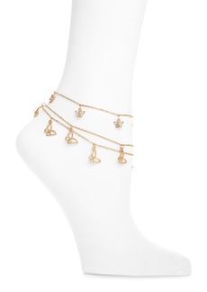 Rainbow Unicorn Birthday Surprise 3-Pack Butterfly Anklet in Gold at Nordstrom