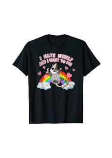 Rainbow Vintage I Hate Myself and I Want to Die Heart Tee T-Shirt