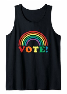 Rainbow Vote Equal Rights Social Justice Liberal Voting Tank Top