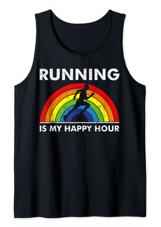 Running Lover Gay Pride LGBTQ Flag Colors Rainbow Runner Tank Top