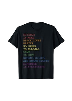 Science love kindness rainbow flag for gay and lesbian pride T-Shirt