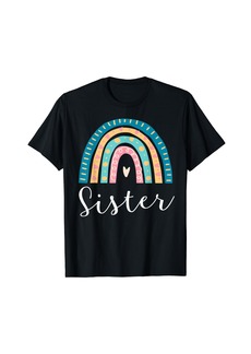 Sister Rainbow Sibling Gifts Women Family Matching Birthday T-Shirt