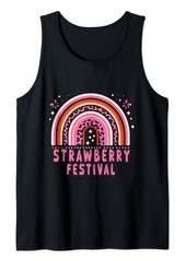 Strawberry Festival Rainbow Fruit Lover Mom Girl Tank Top