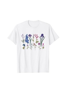 Subtle Bisexual Pride LGBT Month Wildflowers Rainbow Flowers T-Shirt