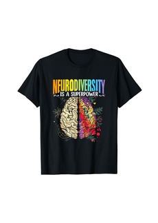 Rainbow Superpower ASD ADHD Autism Awareness Neurodiversity T-Shirt