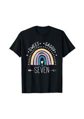 Sweet Sassy And Seven 7th Birthday Gift 7 Year Girls Rainbow T-Shirt