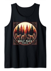 Rainbow Therian Pride Wolf Pack Vibes Vintage Women's Cute LGBTQ Tank Top